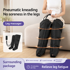 Air Compression Leg Massager with Vibration & Ultrasonic Pulse – Full Wrap, 5 Intensity Levels, Calf & Foot Circulation Massager