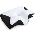 Cervical Memory Foam Pillow for Neck Pain – Contour Ergonomic Support, Dual Height, Side & Back Sleeper, Shoulder Relief