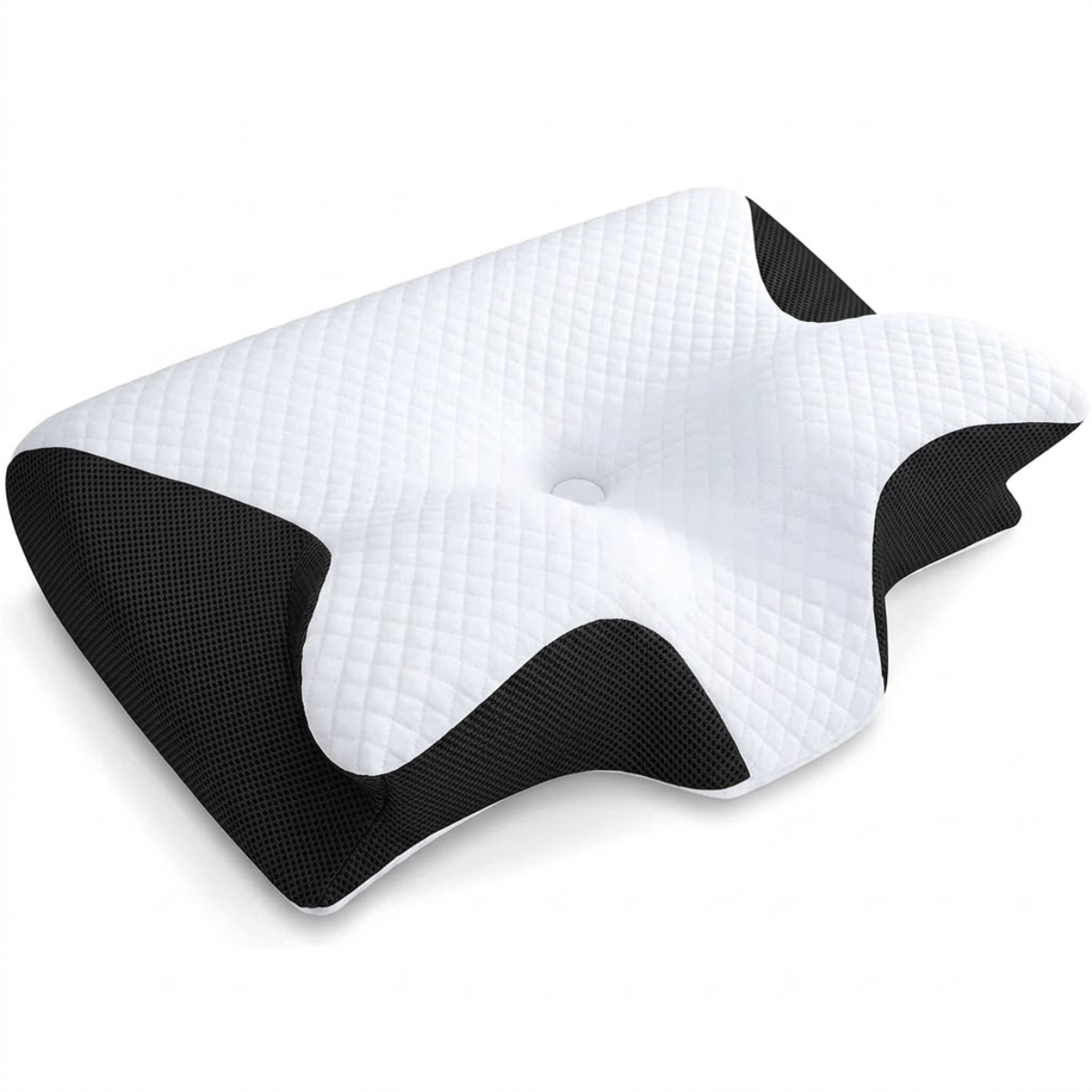 Memory Foam Neck Pain Pillow – 2-in-1 Ergonomic Contour, Dual Height, Side & Back Sleeper, Cervical Support Pillow for Shoulder Comfort