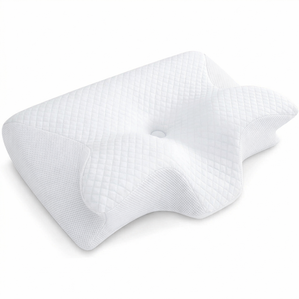 Memory Foam Neck Pain Pillow – 2-in-1 Ergonomic Contour, Dual Height, Side & Back Sleeper, Cervical Support Pillow for Shoulder Comfort