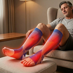 Compression Socks for Varicose Veins & Swollen Legs – Flight, Running, Nursing, Diabetic, Oedema Support, Men & Women Leg Circulation Stockings for Travel & Sport