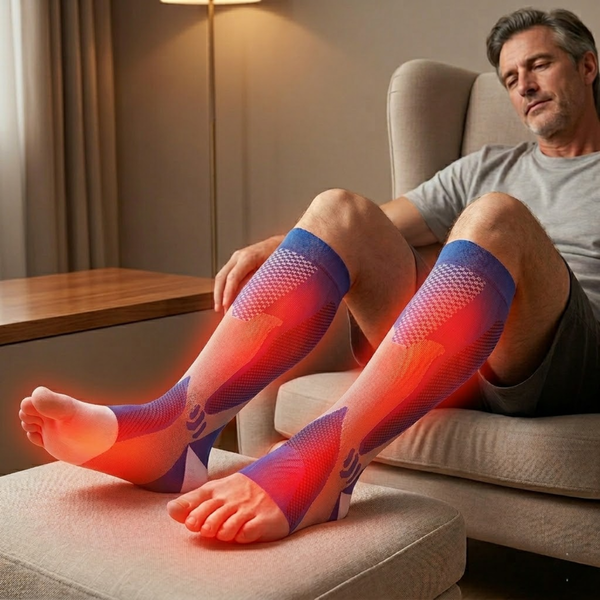 Compression Socks for Varicose Veins & Swollen Legs – Flight, Running, Nursing, Diabetic, Oedema Support, Men & Women Leg Circulation Stockings for Travel & Sport