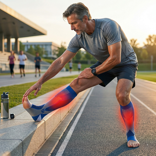 Compression Socks for Varicose Veins & Swollen Legs – Flight, Running, Nursing, Diabetic, Oedema Support, Men & Women Leg Circulation Stockings for Travel & Sport