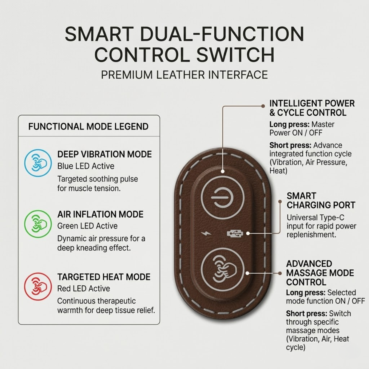 Neck Massager Pillow with Heat – 3-in-1 Cervical Traction, Vibration & Thermal Therapy for Neck Pain, Memory Foam Support, Home Office